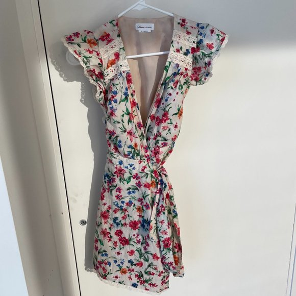 Revolve Lovers + Friends Jill Mini Dress in Peony Floral - Picture 3 of 10